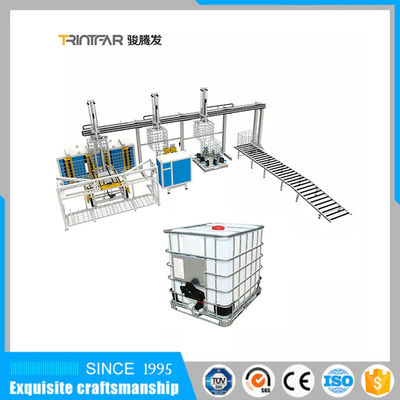chaîne de production tubulaire de conteneur d'Ibc de machine de soudure automatique d'acier inoxydable de cadre de cage de 1000L IBC