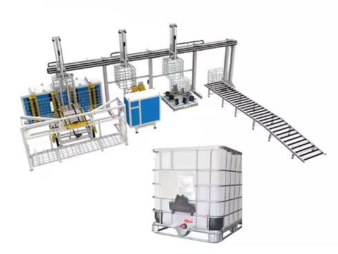 Ligne de production automatique IBC à tonne de cadre en acier à baril