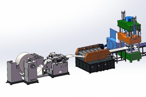 Ligne de production de refroidisseur à transformateur entièrement automatique de chargement et de déchargement automatiques