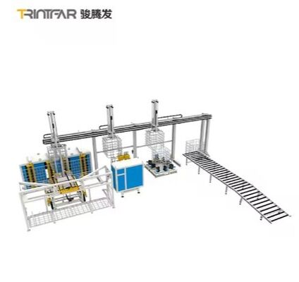 Ligne de production de cadres de fûts IBC (équipée d'une cintreuse) fonctionnement entièrement automatique / guide d'utilisation automatisé / ligne de production de fûts ton entièrement automatique / production et vente directes d'usine équip