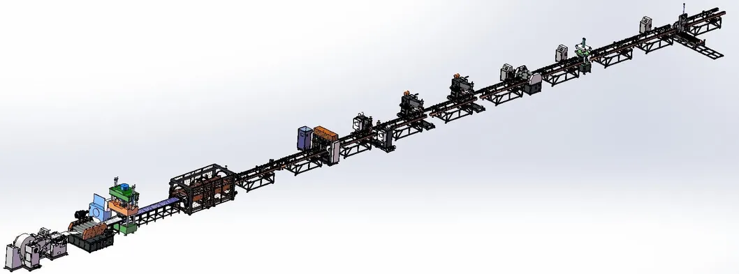 Ligne de production automatisée pour les ailerons des dissipateurs de chaleur des transformateurs 1